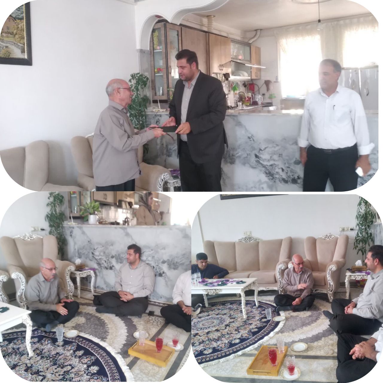 به گزارش روابط عمومی فرمانداری شهرستان چرداول، روز یکشنبه ۱۹ مرداد ۱۴۰۴، فرماندار شهرستان چرداول به همراه معاون سیاسی فرمانداری، مسئولان بنیاد شهید و جمعی از کارشناسان، با جانباز سرافراز آقا میر منصوری در شهر سرابله دیدار کردند.  محمد گراوند، فرماندار شهرستان چرداول، در این دیدار با گرامیداشت یاد و خاطره شهدا و جانبازان، امنیت امروز کشور را مرهون رشادت‌ها و جانفشانی این عزیزان دانست. وی گفت پیگیری و حل مشکلات جانبازان و خانواده‌های شهدا وظیفه همه مسئولان است و باید دیدار و سرکشی از این عزیزان به‌صورت مستمر انجام شود. در پایان با اهدای لوح تقدیر از این جانباز سرافراز تقدیر به عمل آمد.  روابط عمومی فرمانداری شهرستان چرداول  ایتا https://eitaa.com/chardavolfarmandari تلگرام https://t.me/farmandarichardavolilam