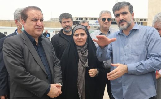 بازدید وزیر راه و شهرسازی، استاندار ایلام و نمایندگان استان در مجلس شورای اسلامی از پایانه شهید سلیمانی مرز مهران و پایانه شهید رئیسی (برکت)