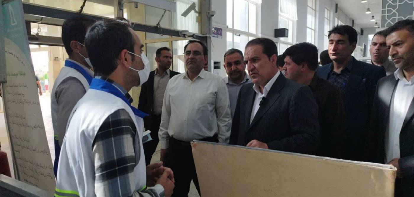 استمرار بازدیدهای میدانی استاندار ایلام از پایانه شهید سلیمانی مرز مهران