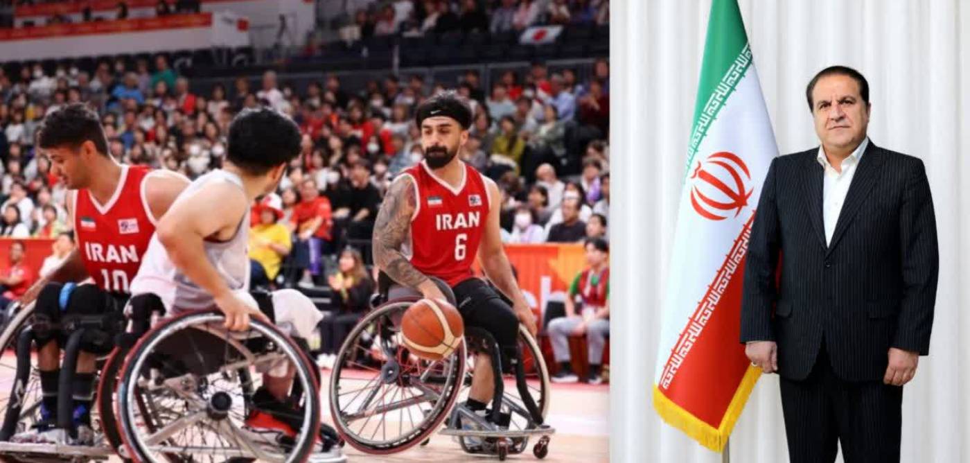 پیام تبریک استاندار ایلام به مناسبت کسب مدال نقره تیم ملی بسکتبال با ویلچر مردان در بازی های پاراآسیایی ناگویا ۲