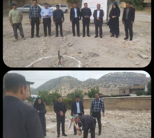 آیین کلنگ‌زنی مدرسه 4 کلاسه روستای سراب ایوان