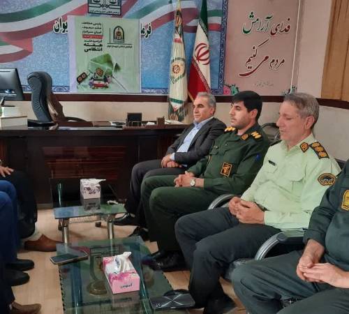 دیدار فرماندار و اعضای شورای تأمین با فرمانده انتظامی شهرستان ایوان