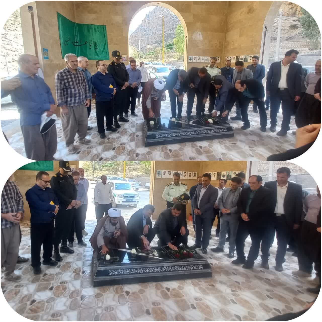 غبار روبی مزار شهید گمنام در زنجیره هفته دولت گرامی باد به گزارش روابط عمومی فرمانداری شهرستان چرداول، روز سهشنبه ۴ شهریور ۱۴۰۴ و همزمان با هفته دولت، عباس میرزاد معاون هماهنگی امور اقتصادی استانداری ایلام به همراه محمد گراوند فرماندار شهرستان چرداول، حجتالاسلام والمسلمین فریادی امام جمعه و جمعی از مسئولان، با حضور در مزار شهید گمنام روستای زنجیره علیا، ضمن تجدید میثاق با آرمانهای شهدا، مراسم غبارروبی و عطر افشانی را برگزار کردند. روابط عمومی فرمانداری شهرستان چرداول